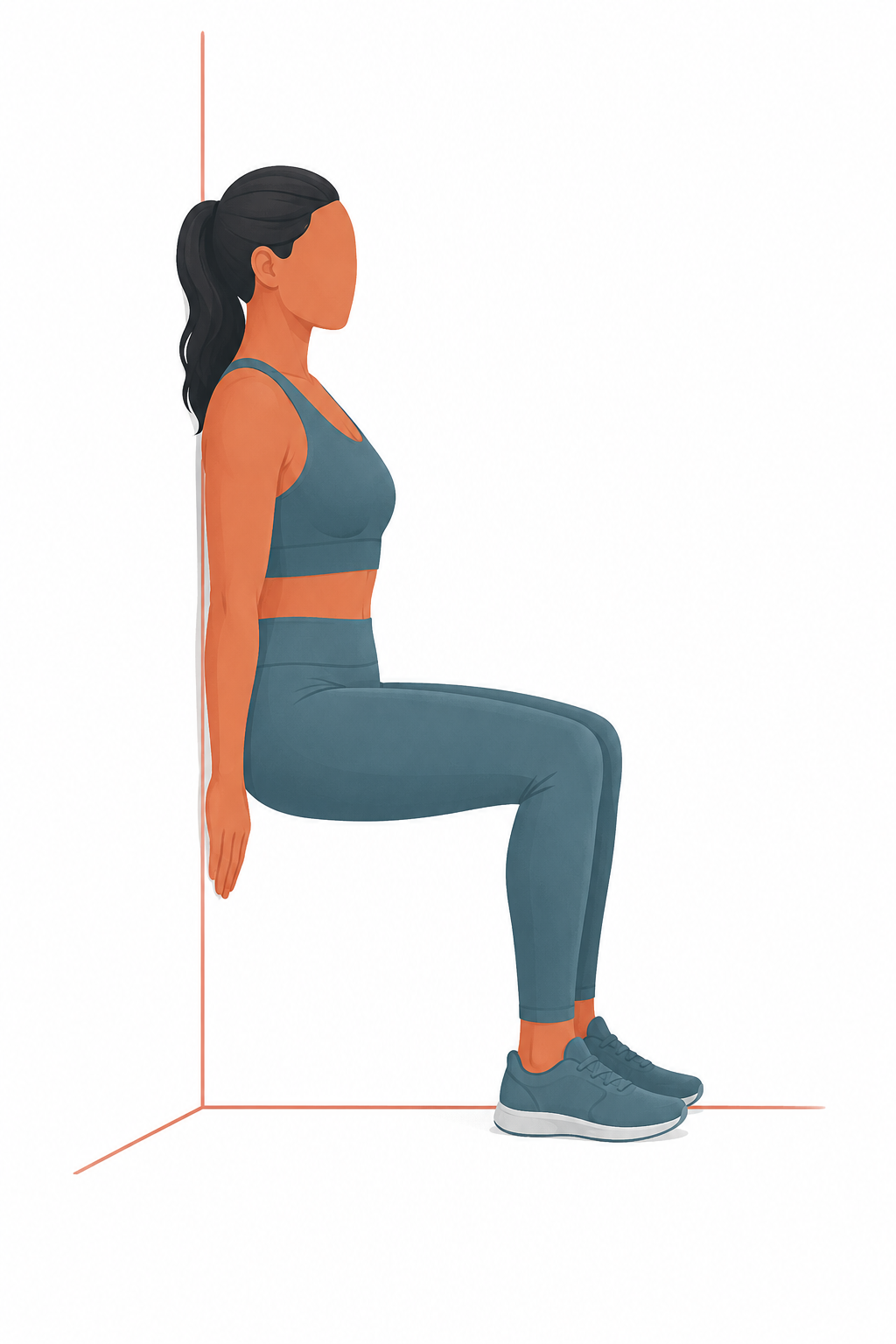 Wall sit isometric exercise for lowering blood pressure