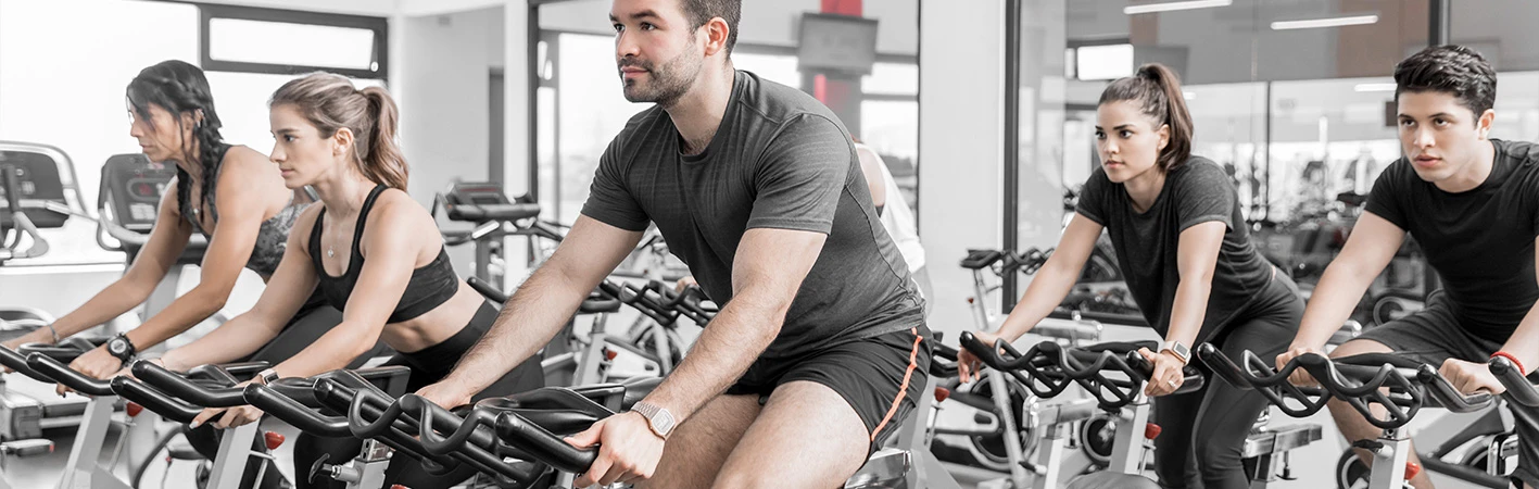 Spin, Sweat & Succeed with Group Indoor Cycling Blog Banner